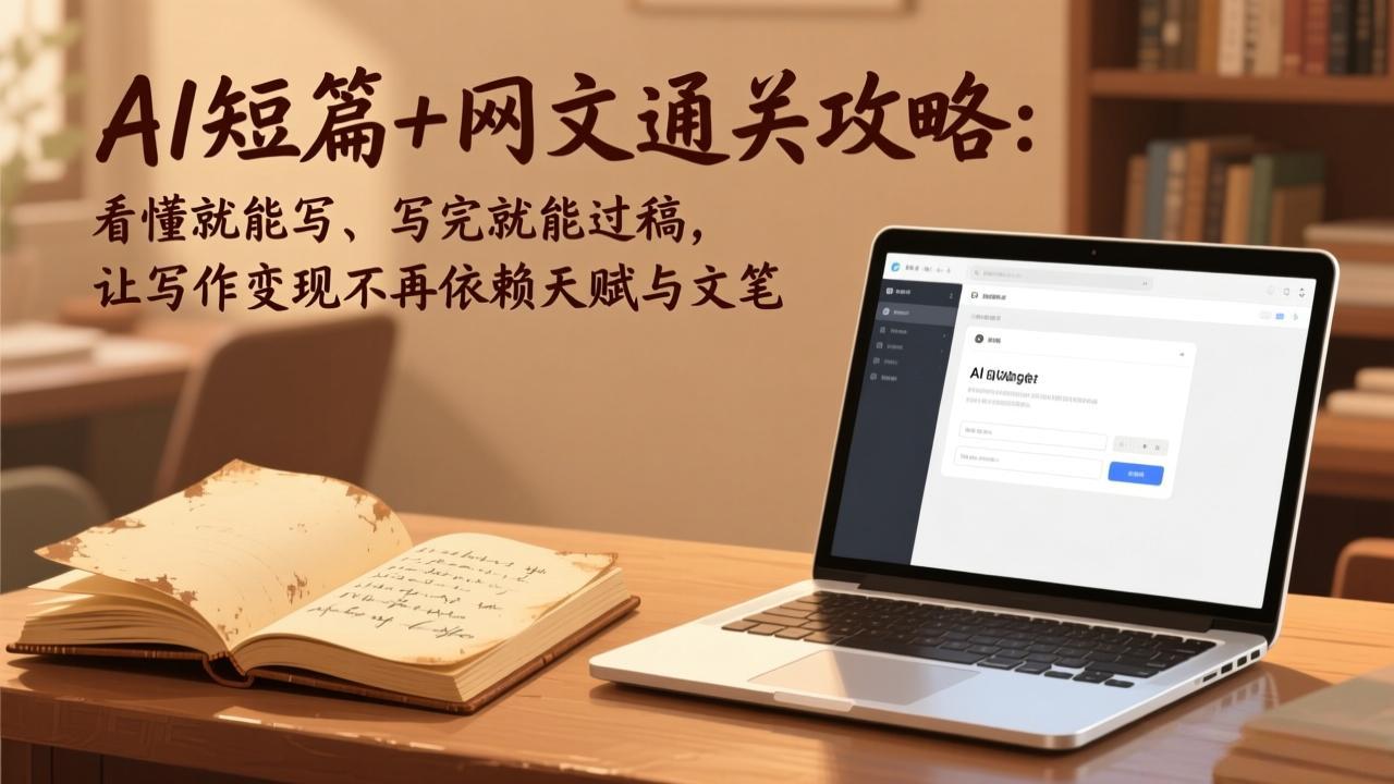 AI短篇+网文通关攻略：看懂就能写、写完就能过稿，让写作变现不再依赖天赋与文笔-柯南聊项目