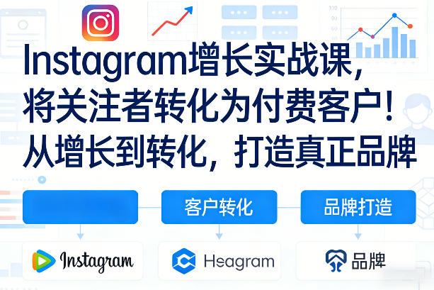 Instagram增长实战课，将关注者转化为付费客户！从增长到转化，打造真正品牌(双语字幕)-柯南聊项目