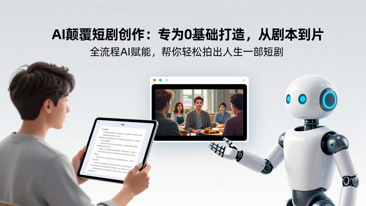 AI颠覆短剧创作：专为0基础打造，从剧本到成片全流程AI赋能，帮你轻松拍出人生第一部短剧-柯南聊项目
