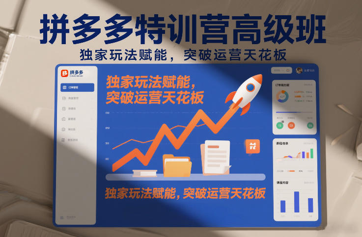 拼多多特训营高阶班，独家玩法赋能，突破运营天花板(更新26年3月13日)-柯南聊项目