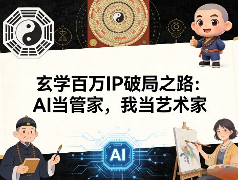 玄学百万IP破局之路：AI当管家，我当艺术家-柯南聊项目