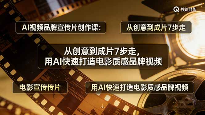 AI视频品牌宣传片创作课：从创意到成片7步走，用AI快速打造电影质感品牌视频-柯南聊项目