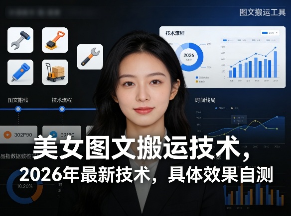 美女图文搬运技术，2026年最新技术，具体效果自测-柯南聊项目