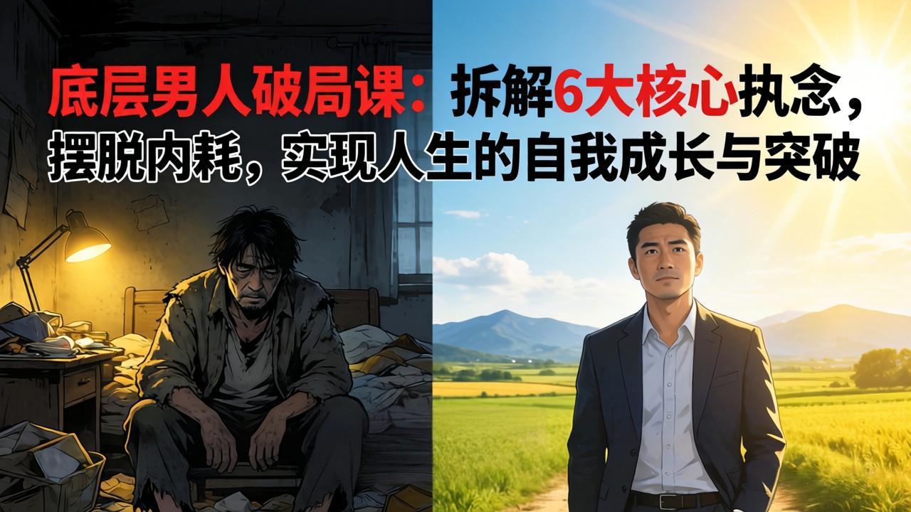 付费文章：底层男人破局课：拆解 6 大核心执念，摆脱内耗，实现人生的自我成长与突破-柯南聊项目
