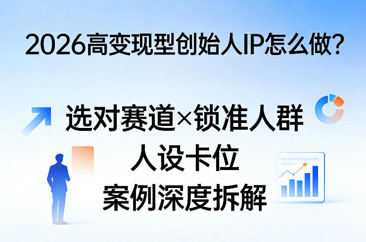 2026高变现型创始人IP怎么做？选对赛道×锁准人群×人设卡位×案例深度拆解-柯南聊项目