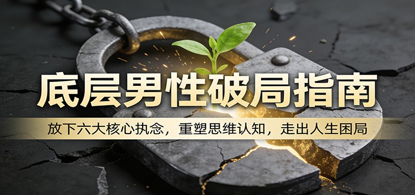 底层男性破局指南：放下六大核心执念，重塑思维认知，走出人生困局-柯南聊项目