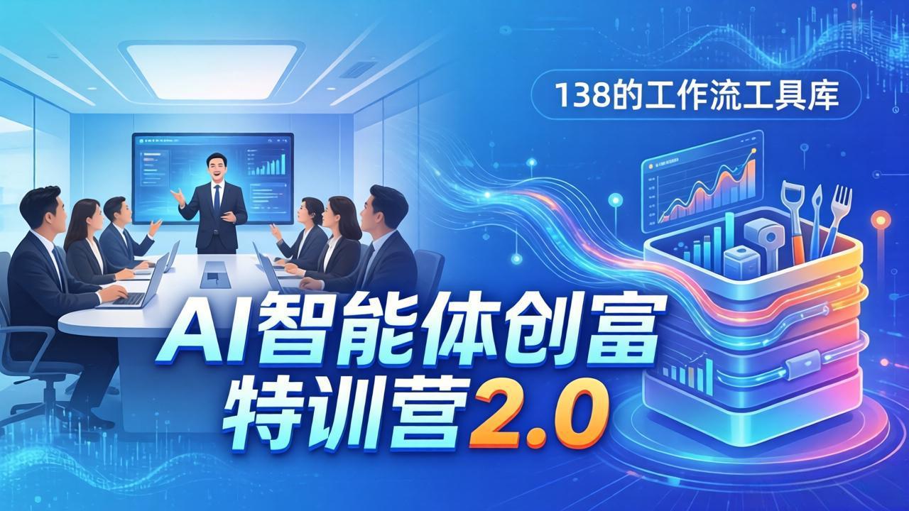 AI智能体创富训练营2.0：3天闭门直播+视频课+工具库，从0到1搭建智能体附138个工作流-柯南聊项目