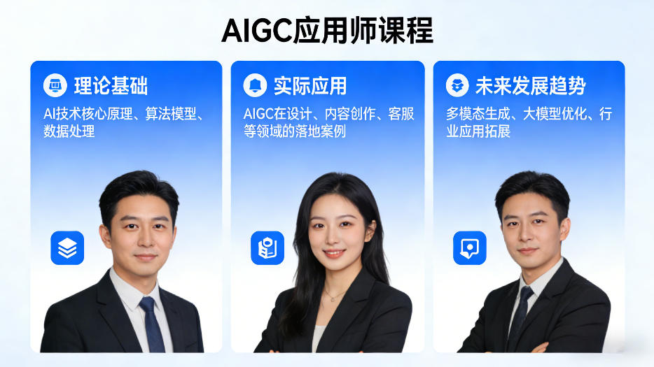 AIGC应用师课程，覆盖了AI技术的理论基础、实际应用、以及未来发展趋势-柯南聊项目
