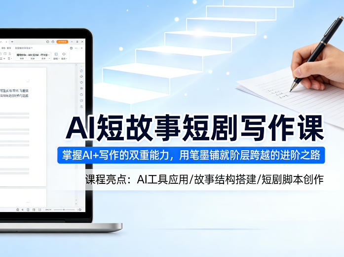 AI短故事短剧写作课，掌握AI+写作的双重能力，用笔墨铺就阶层跨越的进阶之路-柯南聊项目