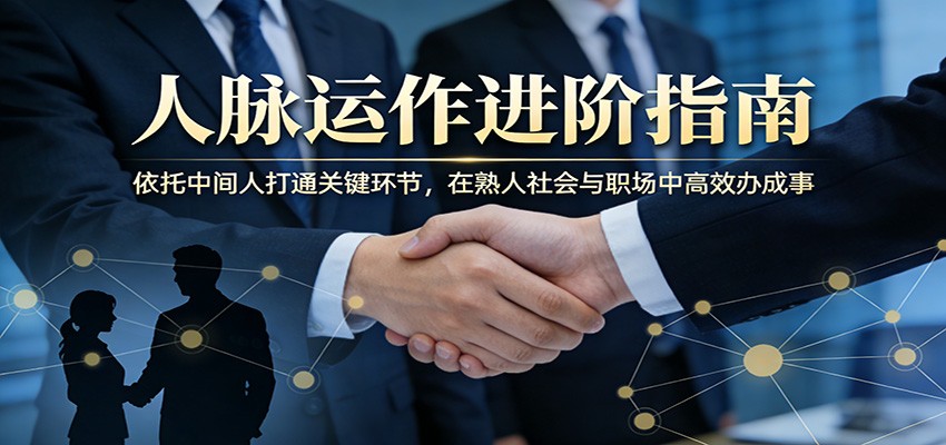 付费文章：人脉运作进阶指南，依托中间人打通关键环节，在熟人社会与职场中高效办成事-柯南聊项目