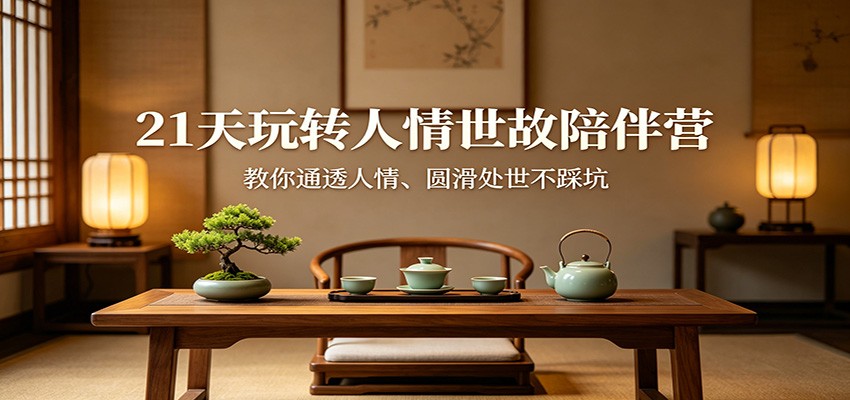 21天玩转人情世故陪伴营：教你通透人情、圆滑处世不踩坑-柯南聊项目