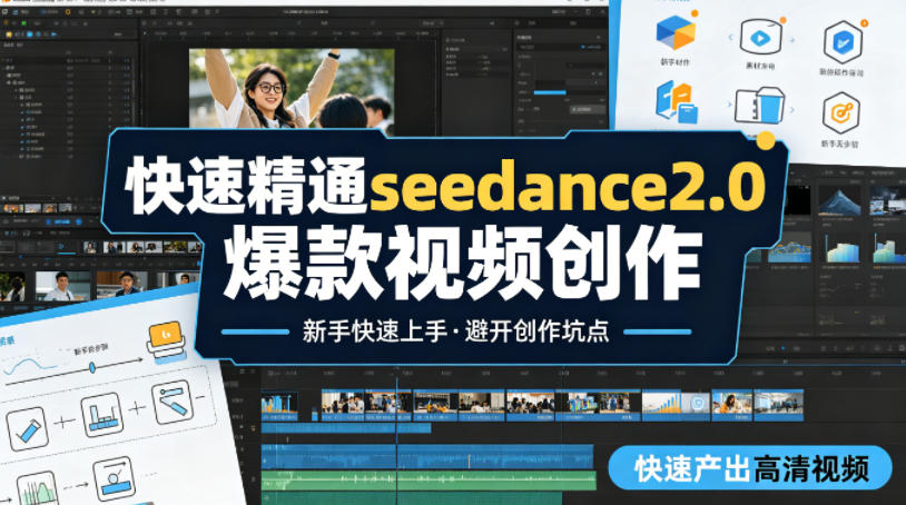 快速精通seedance2.0爆款视频创作，快速产出高清视频，避开大量创作坑点，新手也能快速上手-柯南聊项目