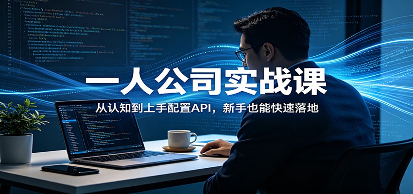 一人公司实战课：从认知到上手配置API，新手也能快速落地-柯南聊项目