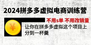 （11525期）2024拼多多虚拟电商训练营 不用s单 不用改销量  在拼多多虚拟上分到一杯羹-柯南聊项目
