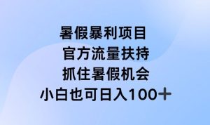 暑假暴利直播项目，官方流量扶持，把握暑假机会【揭秘】-柯南聊项目