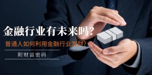 公众号付费文章：金融行业有未来吗？普通人如何利用金融行业发财?(附财富密码)-柯南聊项目