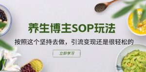 养生博主SOP玩法，按照这个坚持去做，引流变现还是很轻松的-柯南聊项目