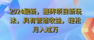（11616期）2024最近，搬砖收益新玩法，动动手指日入300+，具有管道收益-柯南聊项目
