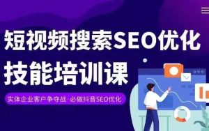 实体抖音搜索（抖音SEO）变现课，短视频搜索seo优化技能-柯南聊项目