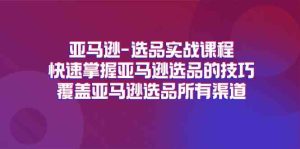 亚马逊选品实战课程，快速掌握亚马逊选品的技巧，覆盖亚马逊选品所有渠道-柯南聊项目