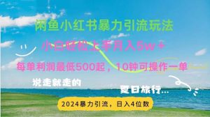（11650期）2024暑假赚钱项目小红书咸鱼暴力引流，简单无脑操作，每单利润500+，…-柯南聊项目