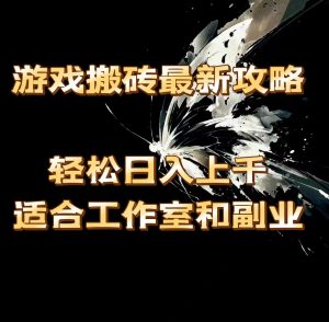 （11662期）游戏搬砖最新攻略，轻松日入上千，适合工作室和副业。-柯南聊项目