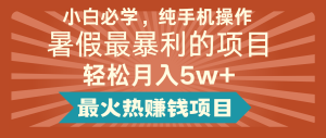 2024暑假最赚钱的项目，小红书咸鱼暴力引流简单无脑操作，每单利润最少500+-柯南聊项目