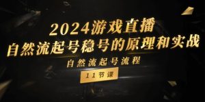 2024游戏直播自然流起号稳号的原理和实战，自然流起号流程（11节）-柯南聊项目