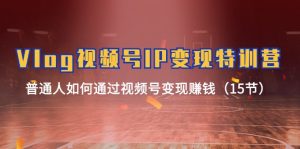 Vlog视频号IP变现特训营，普通人如何通过视频号变现赚钱（15节）-柯南聊项目