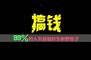 99%的人不知道的生财野路子，只掌握在少数人手里！-柯南聊项目