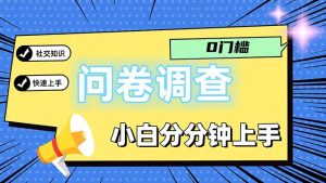 （11815期）问卷5.0，每天花点时间，日入100＋多做多得，操作简单适合大众-柯南聊项目