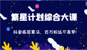 2024繁星计划综合大课：抖音底层算法，百万粉丝不是梦!（77节）-柯南聊项目