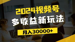 （11905期）2024视频号多收益新玩法，每天5分钟，月入3w+，新手小白都能简单上手-柯南聊项目