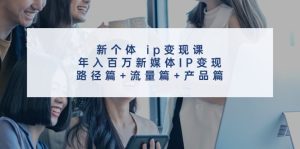 (11971期)新个体 ip变现课,年入百万新媒体IP变现,路径篇+流量篇+产品篇-柯南聊项目