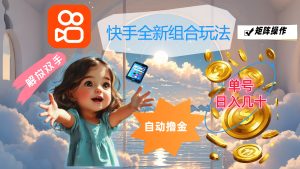 （12089期）快手全新组合玩法，解放双手，自动撸金，单号日入几十，可矩阵操作-柯南聊项目