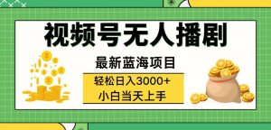 （12128期）视频号无人播剧，轻松日入3000+，最新蓝海项目，拉爆流量收益，多种变…-柯南聊项目