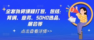 全套外贸课程打包，包括：背调、业务、SOHO选品、展会等-柯南聊项目