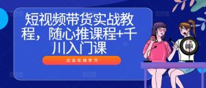 短视频带货实战教程，随心推课程+千川入门课-柯南聊项目