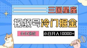2024视频号三国冷门赛道掘金，条条视频爆款，操作简单轻松上手，新手小白也能月入1w-柯南聊项目