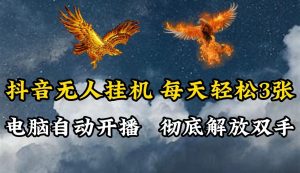 抖音无人直播，电脑全自动挂机，每天轻松300＋，彻底解放双手！-柯南聊项目