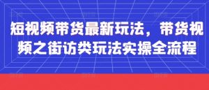 短视频带货最新玩法，带货视频之街访类玩法实操全流程-柯南聊项目