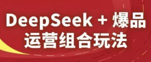 DeepSeek+爆品运营组合玩法，2025淘系精品课-柯南聊项目