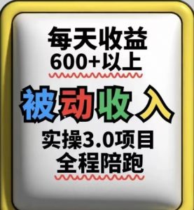 被动收入实操3.0项目，每天收益6张+以上，能长期操作-柯南聊项目