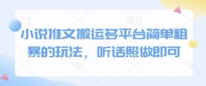 小说推文搬运多平台简单粗暴的玩法，听话照做即可-柯南聊项目