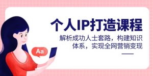 个人IP打造课程，解析成功人士套路，构建知识体系，实现全网营销变现-柯南聊项目