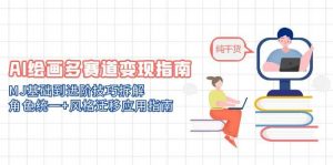 AI绘画多赛道变现指南：MJ基础到进阶技巧拆解，角色统一+风格迁移应用指南-柯南聊项目