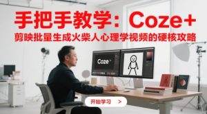 手把手教学：Coze + 剪映批量生成火柴人心理学视频的硬核攻略-柯南聊项目