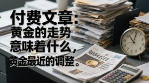付费文章：黄金的走势意味着什么，如何看待黄金最近的调整-柯南聊项目