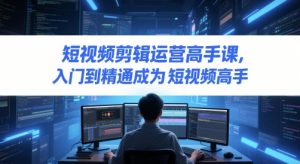 短视频剪辑运营高手课,入门到精通成为短视频高手-柯南聊项目