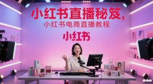 小红书直播秘笈,小红书电商直播教程-柯南聊项目
